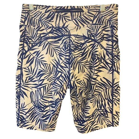 Coolibar Sz S Blue Tropical Print Santa Cruz Swimming UPF 50 Sun Fabric Shorts - Picture 2 of 9